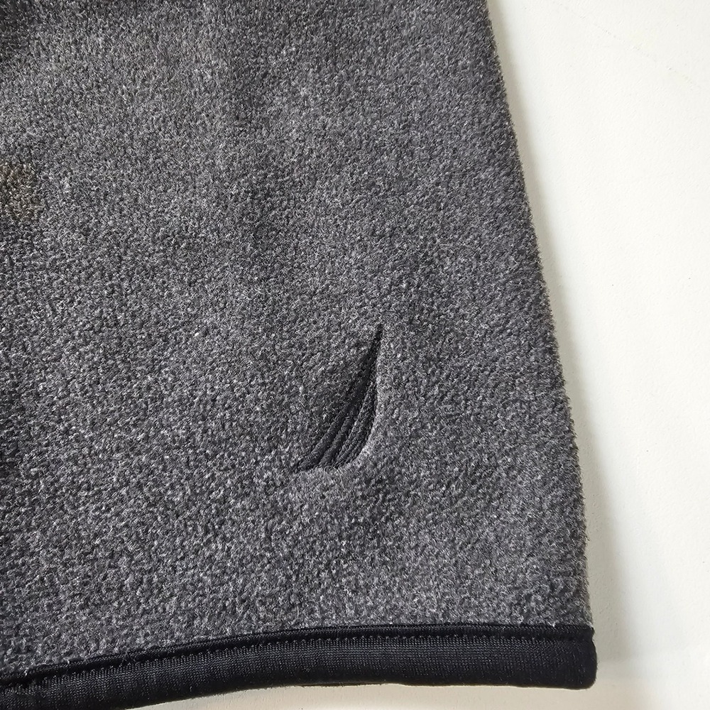 Nautica Mens XXL Gray Fleece Jacket Full Zip Pockets Classic Casual Coat - Picture 10 of 11